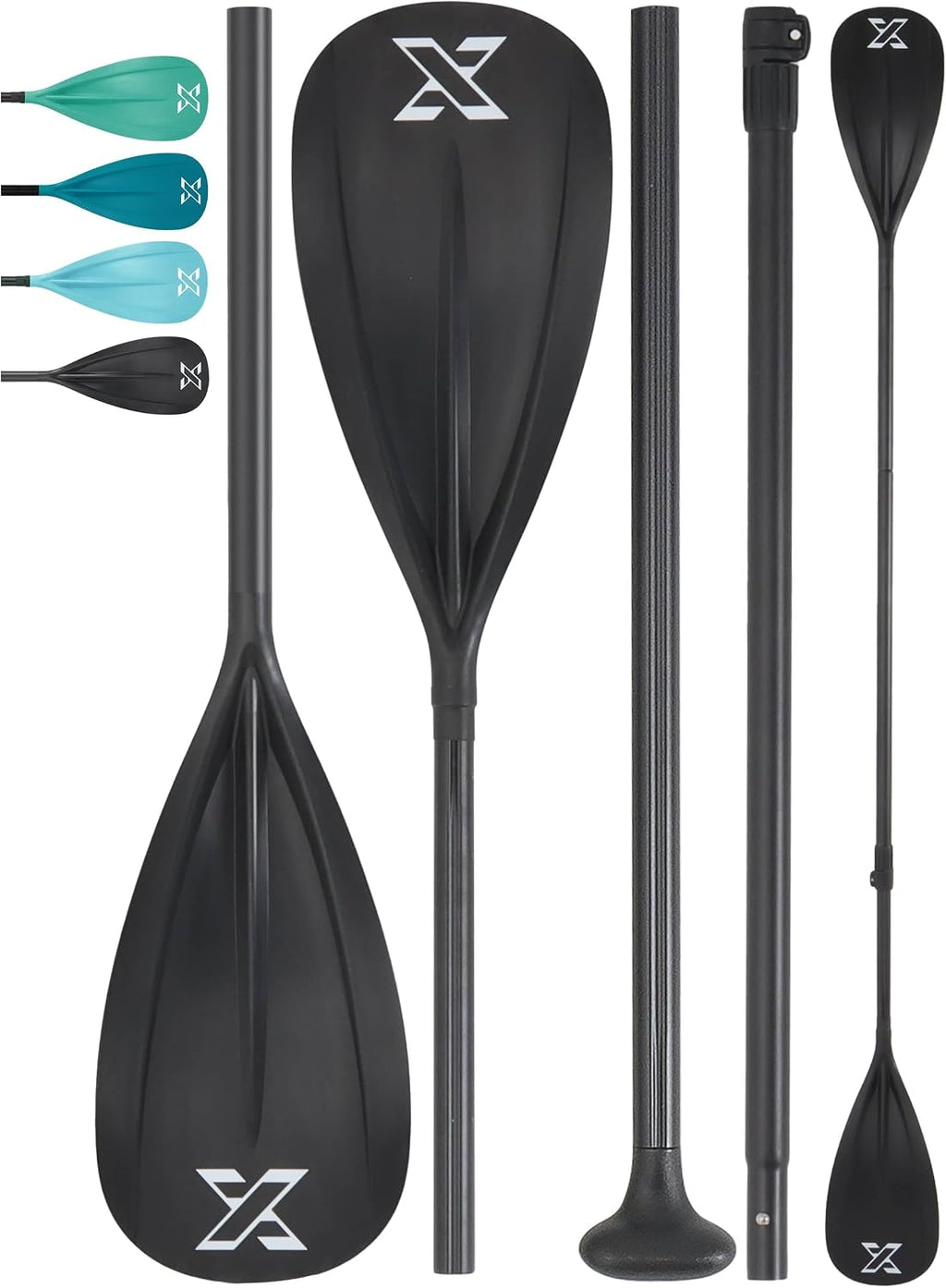 ZLX Paddle Board Paddle, 3 or 4 Piece Adjustable SUP Paddle, Detachable Floating Kayak Paddles, Lightweight Oar with Premium Durable Fiber Blade, for Paddleboard, Surfing, Water Sports Enjoyment