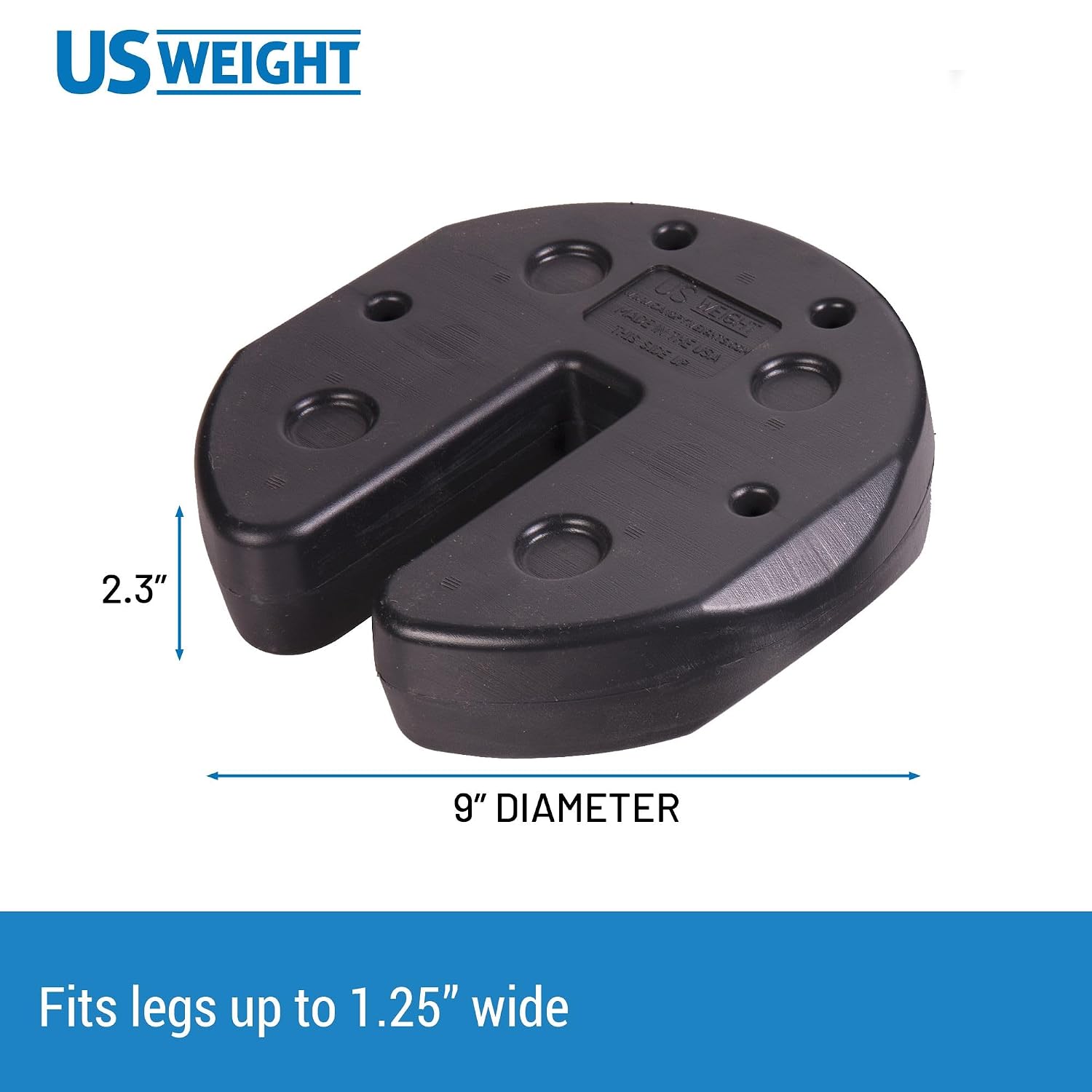 US Weight 40 Pound Canopy Weight Set of 4 and Carry Strap with No-Pinch Design - Easy Installation and Removal to Secure Tents, Canopies, and Umbrellas at Outdoor Events