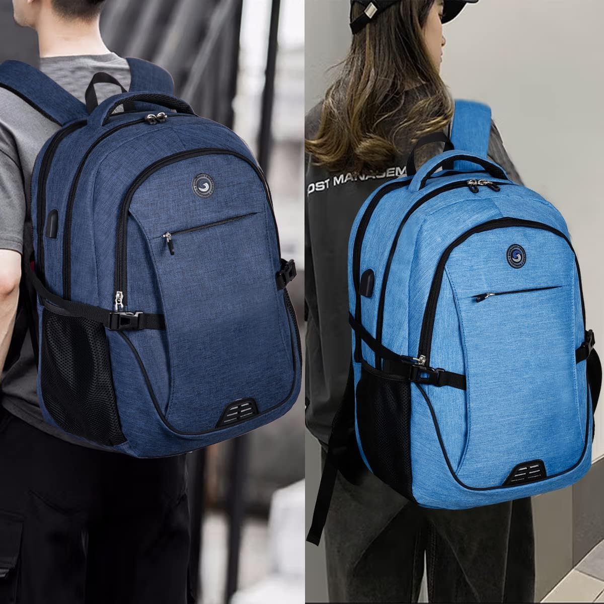 SHRRADOO Travel Laptop Backpack for Men Women, College High Schoolbag