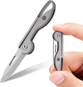 KeyUnity KK05 Titanium Mini Pocket Knife, 1.06-Inch Blade, Gray