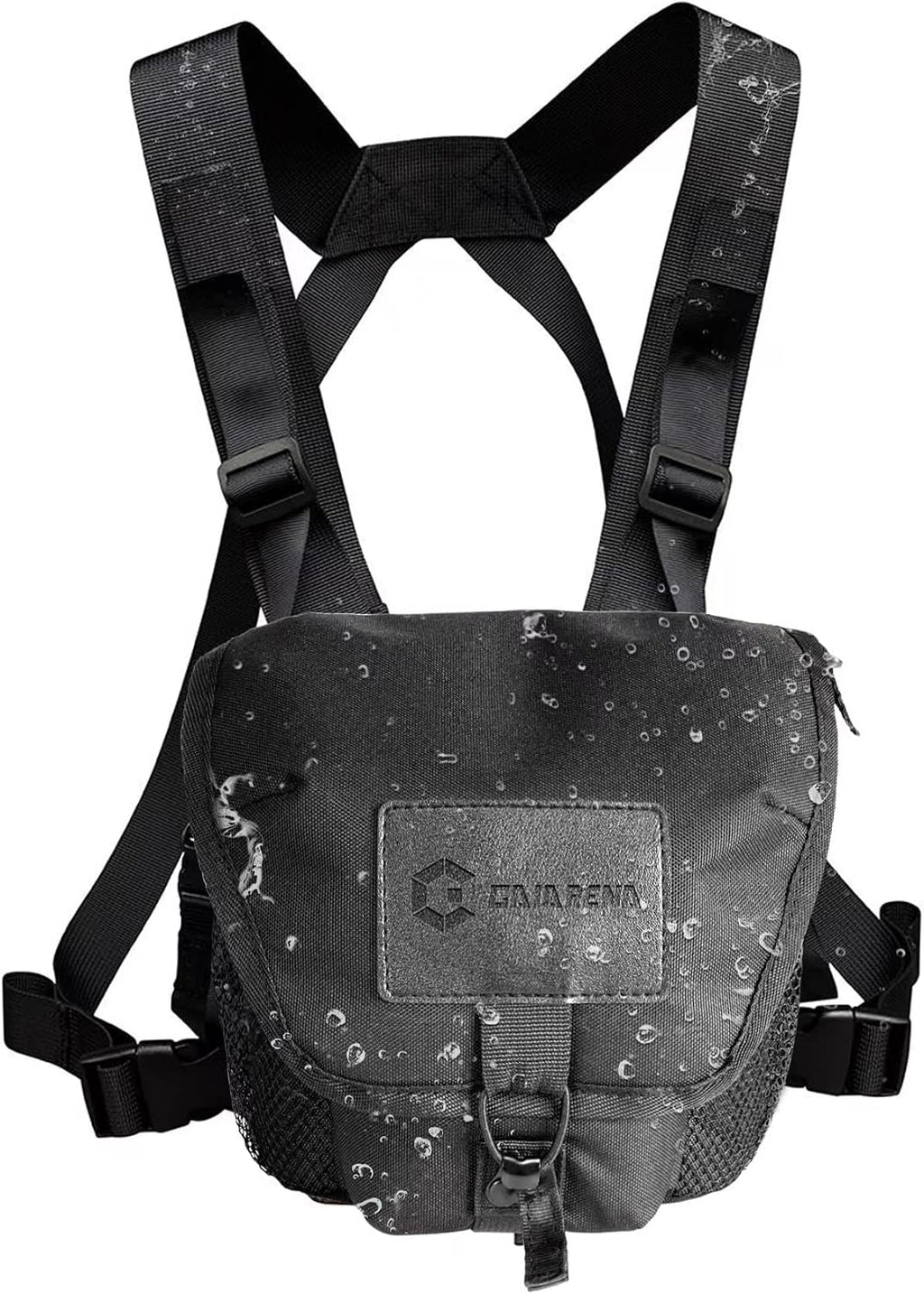GAIARENA Waterproof Binocular Harness Chest Pack, Bino Harness Case with Rangefinder & Cellphone Pocket for 12x42 Binoculars Lightweight Binocular Pack for Hunting, Hiking (New Version)