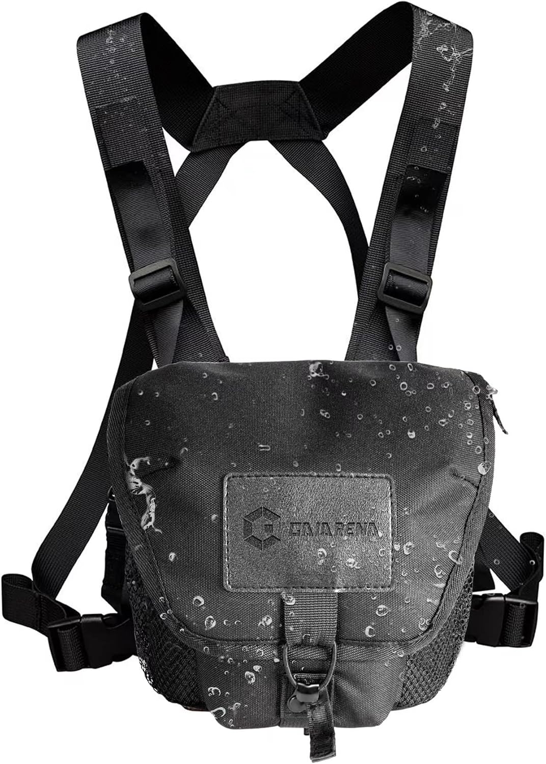 GAIARENA Waterproof Binocular Harness Chest Pack, Bino Harness Case with Rangefinder & Cellphone Pocket for 12x42 Binoculars Lightweight Binocular Pack for Hunting, Hiking (New Version)