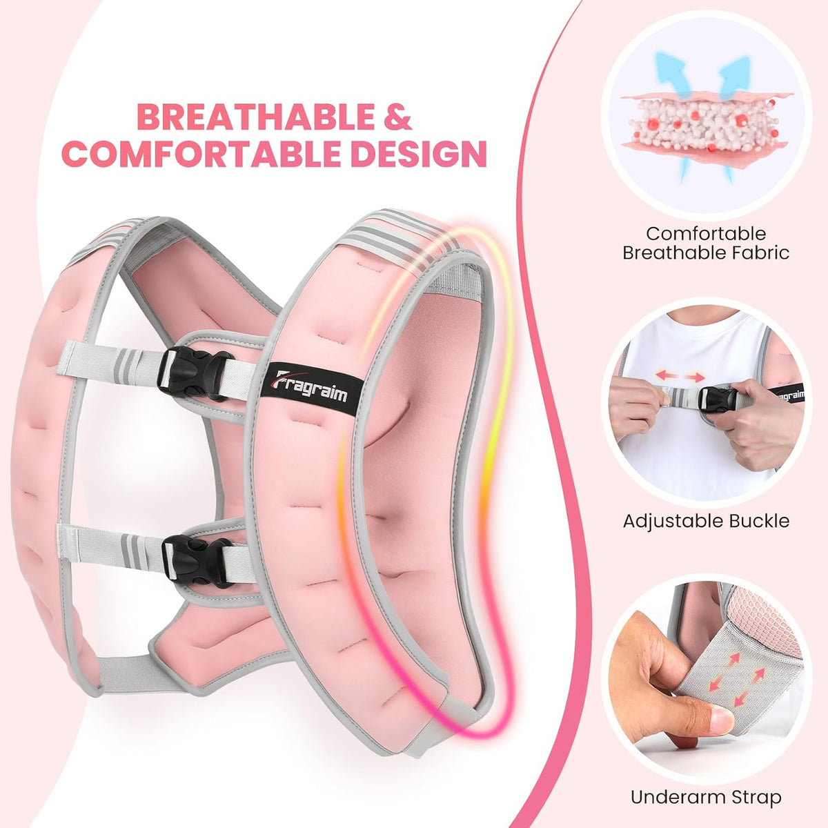 Weighted Vest for Women Men - 8lb/10lb/12lb/16lb/20lb Weight Vest