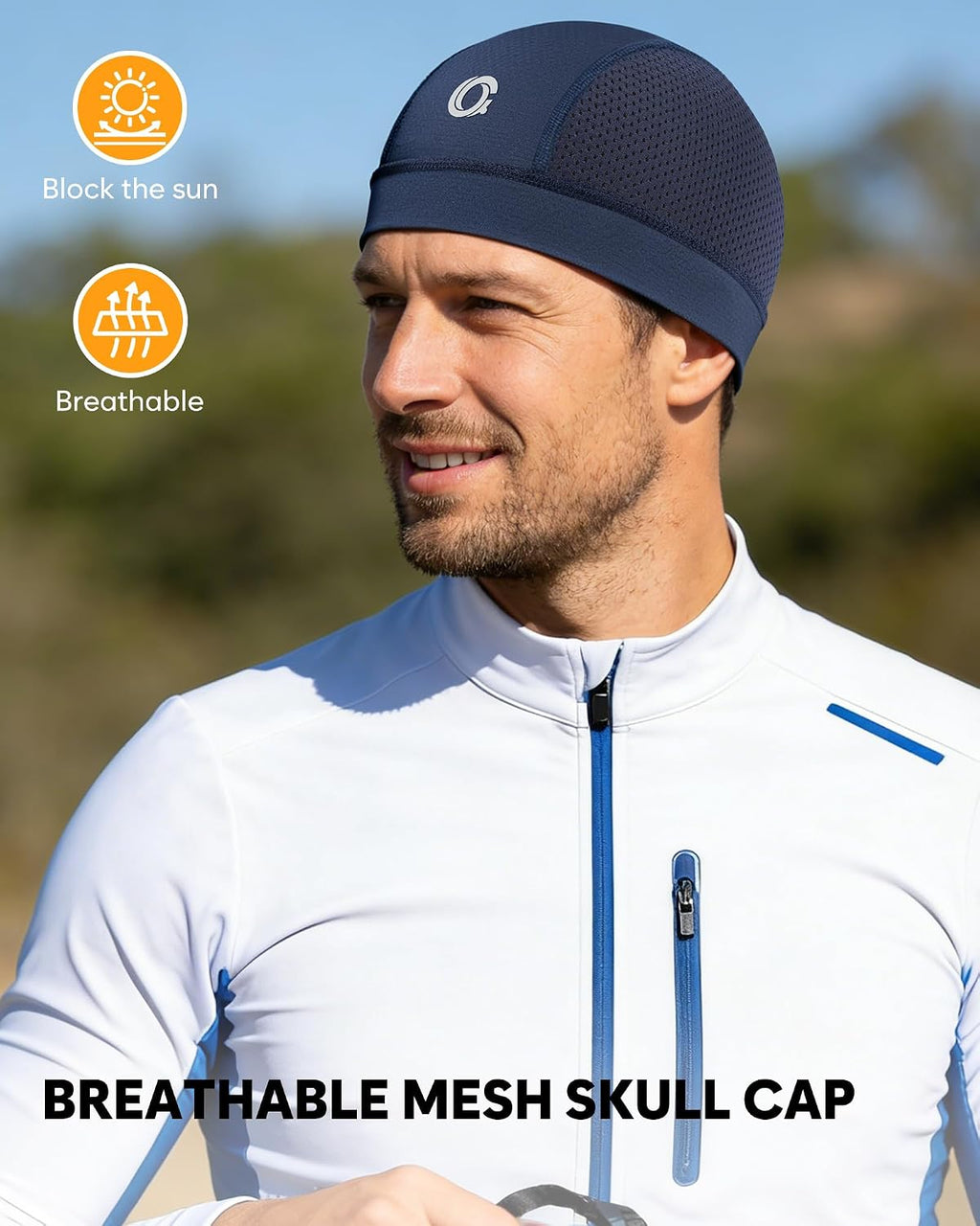 3-Pack Cooling Skull Cap Breathable Sweat-Wicking Helmet Liner for Men