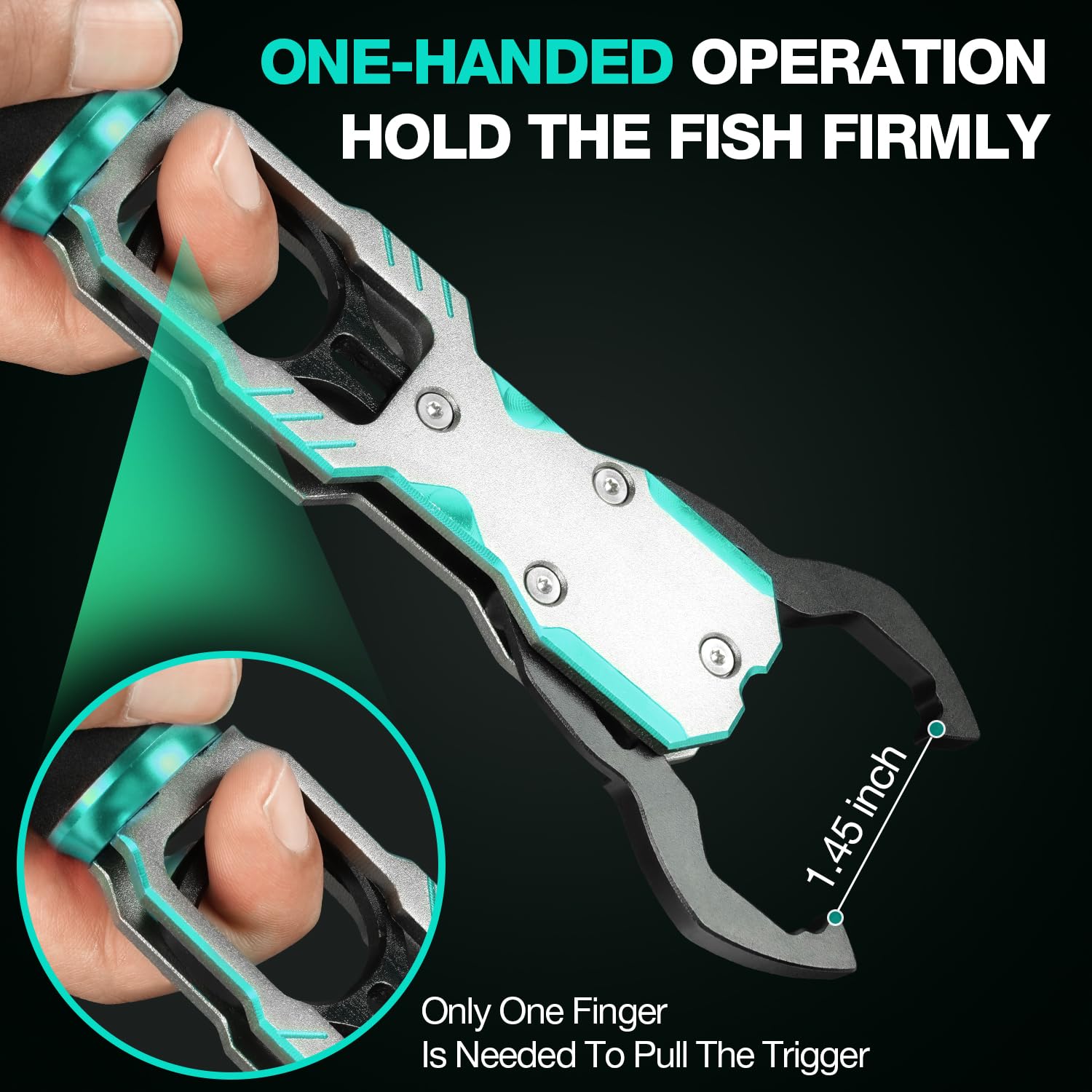 Ghosthorn Fish Lip Gripper with Scale 40lb Aluminum Alloy Fishing Grabber