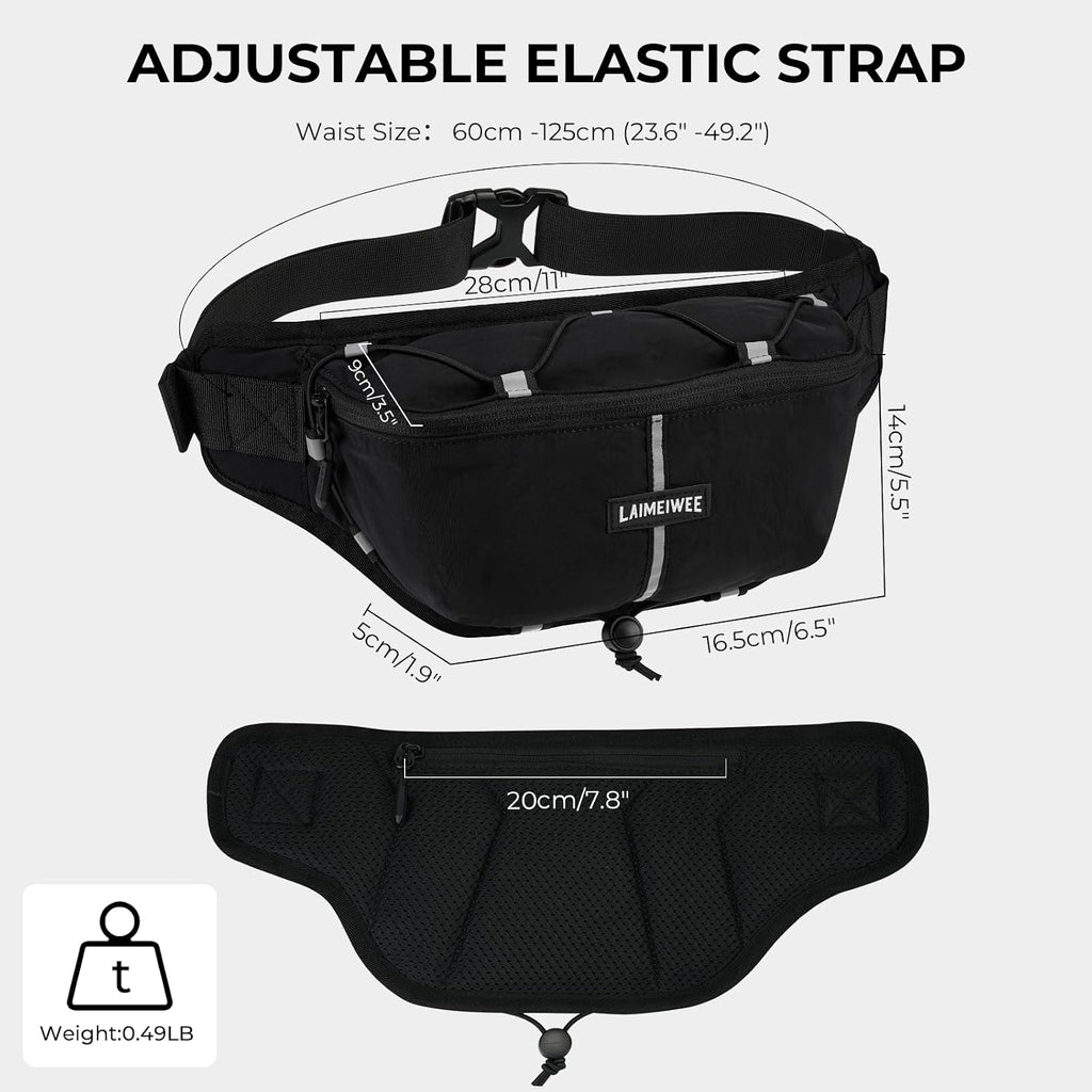 2L Fanny Pack for Women Men, Anti‑theft Waist Bag with RFID Blocking