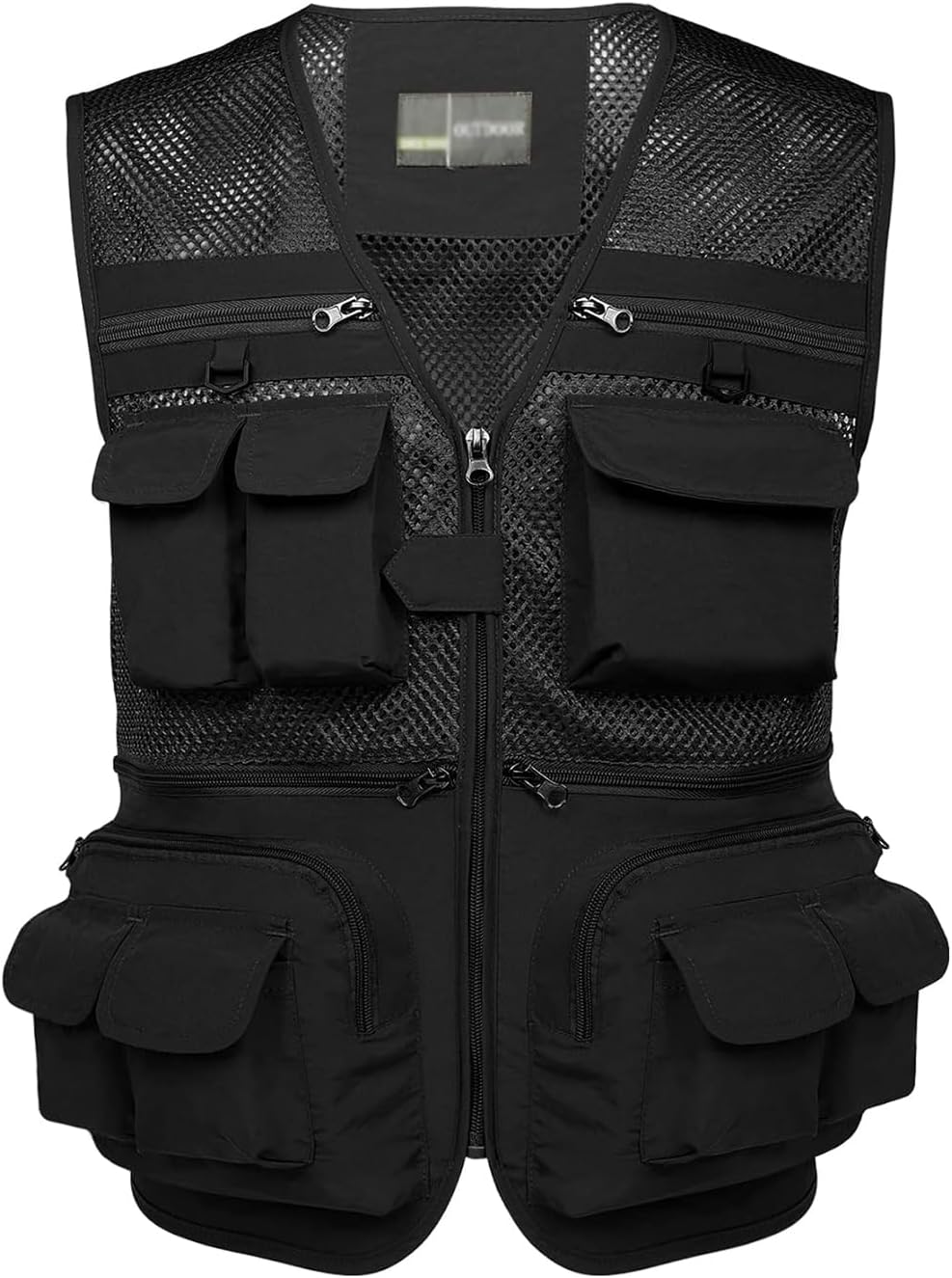 Hbufnha Outdoor Fishing Hunting Vest Multi Pockets Work Cargo Jacket