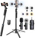 Content Creator Essentials Vlogging Kit for iPhone, Tripod & Wireless Mic