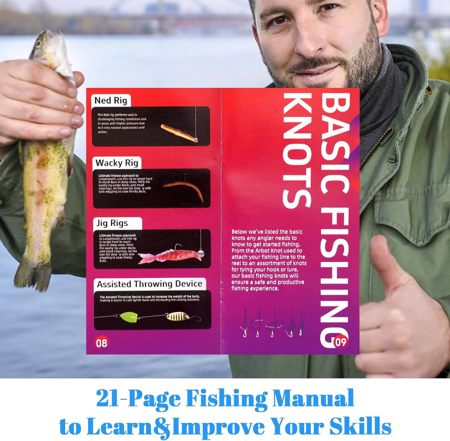FONMANG Fishing Lures - Tackle Box with Tackle Included, Fishing Kit with VIBs, Frogs, Minnows, Soft Baits, Hooks & Weights Accessories, Freshwater Lure Kit for Bass Walleye Trout