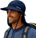 TOP-EX UPF 50+ Cooling Wide Brim Sun Hat for Men with Neck Flap, Packable