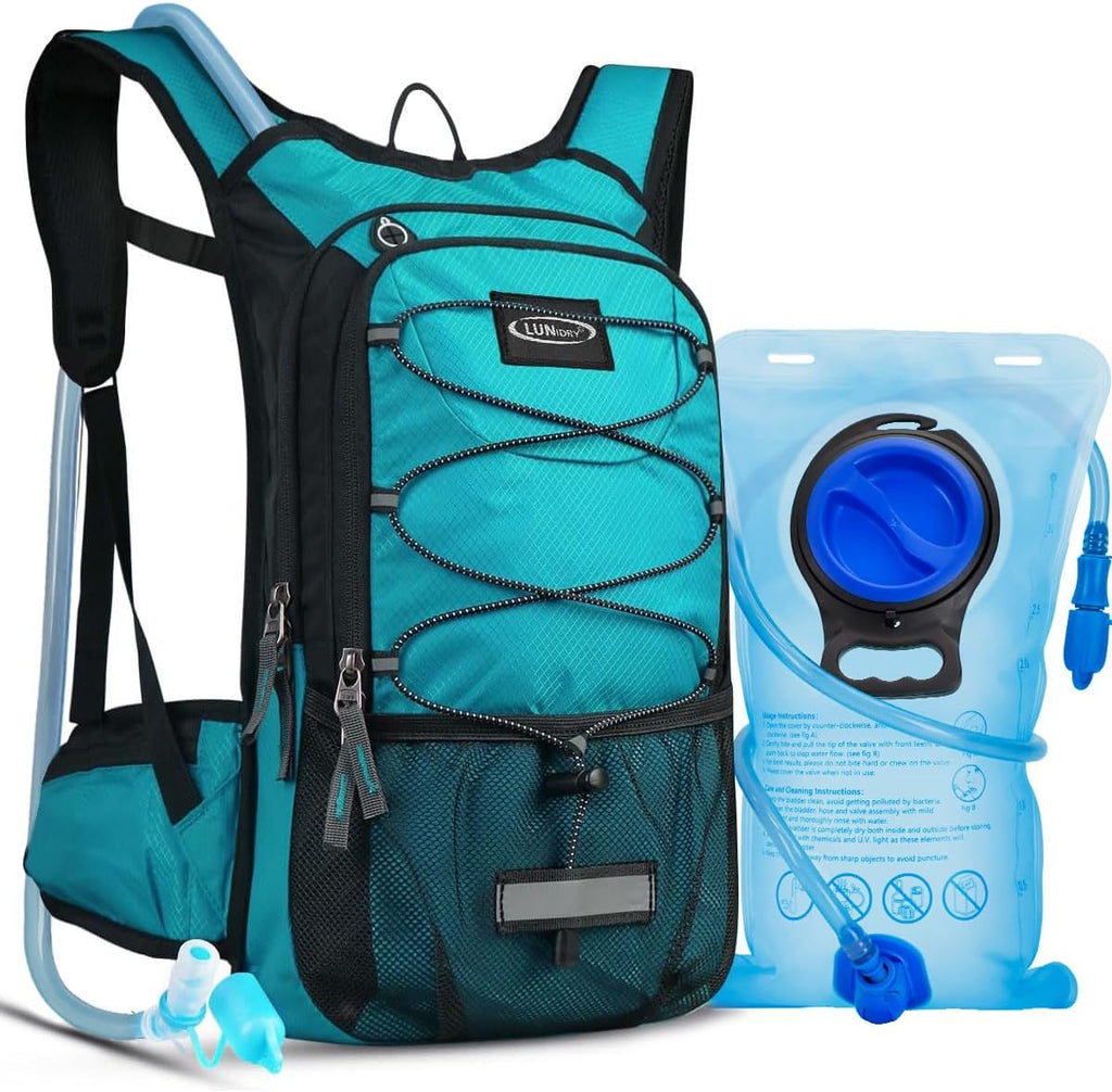 Hydration Backpack with 3L Water Bladder, Small Hydration Pack Backpack for Men Women, Lightweight Water Backpack with Cooler Layer for Running, Biking, Hiking