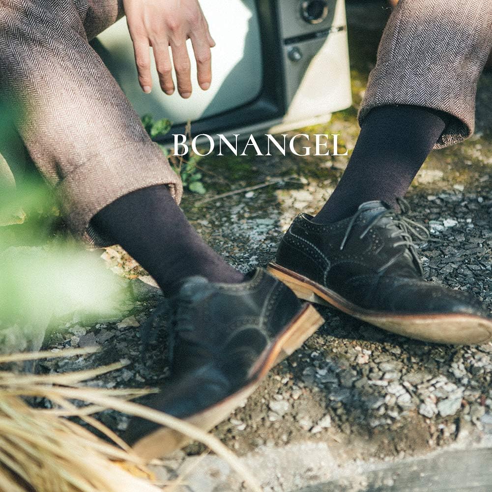 BONANGEL Thin Merino Wool Socks for Men, Lightweight Dress Hiking Socks