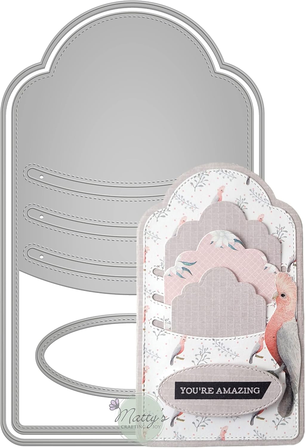 Matty's Crafting Joy Stitched Slot Tag Die Cut, Set of 3
