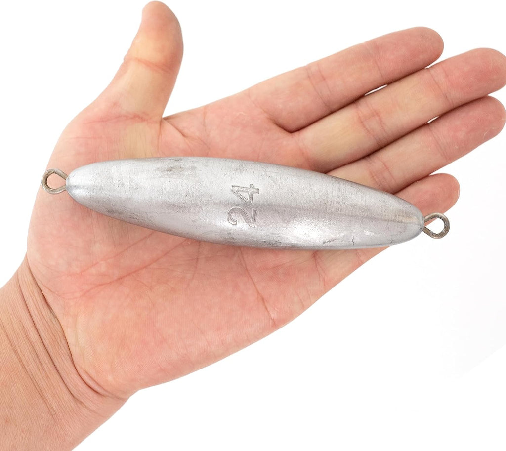BLUEWING Torpedo Sinker Through Wire Fishing Weight Saltwater Bullet Lead Double Ringed 2oz-48oz