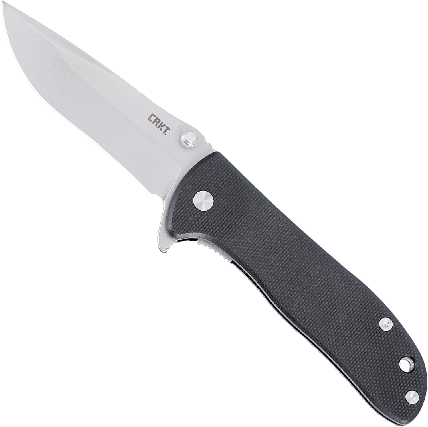 CRKT Drifter EDC Folding Pocket Knife: Everyday Carry, Gray Ti Nitride Blade, Thumb Stud Opening, Stainless Steel Handle, Pocket Clip 6450S
