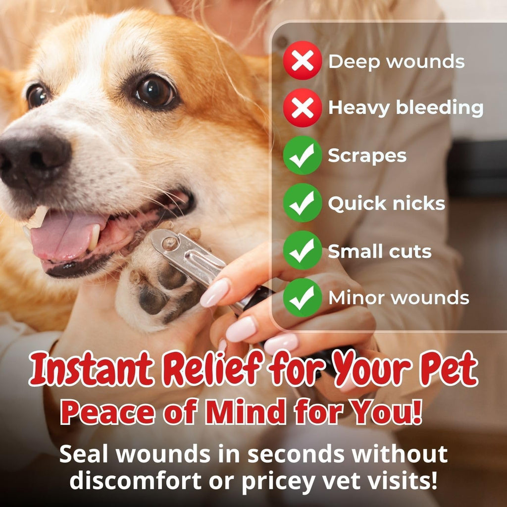 Dog Wound Care Gel for Pets, Styptic Powder Alternative
