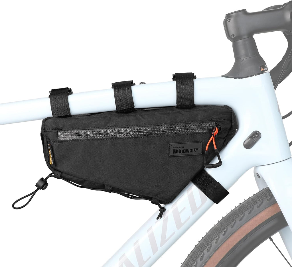 Rhinowalk Bicycle Front Frame Bag Waterproof Bicycle Bag 1.7L Cycling Accessories Nylon Pack Pouch for MTB Road Bike Cycling Commuting and Outdoor Adventures
