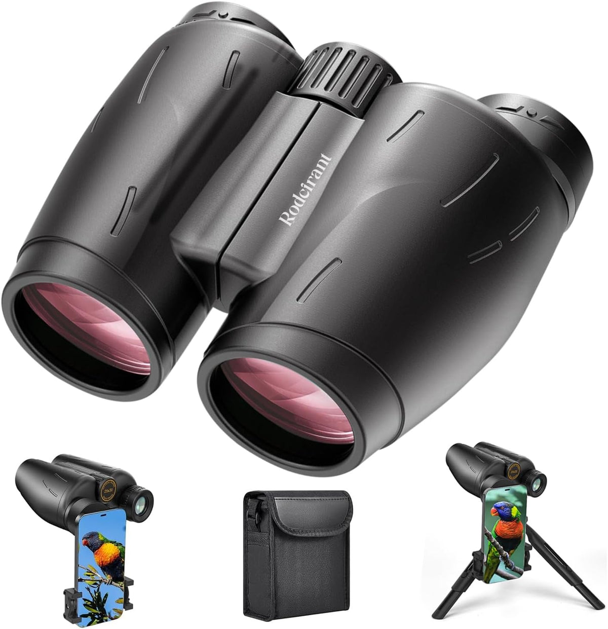 HD Binoculars 25x30 for Adults with Phone Adapter,Tripod and Tripod Adapter