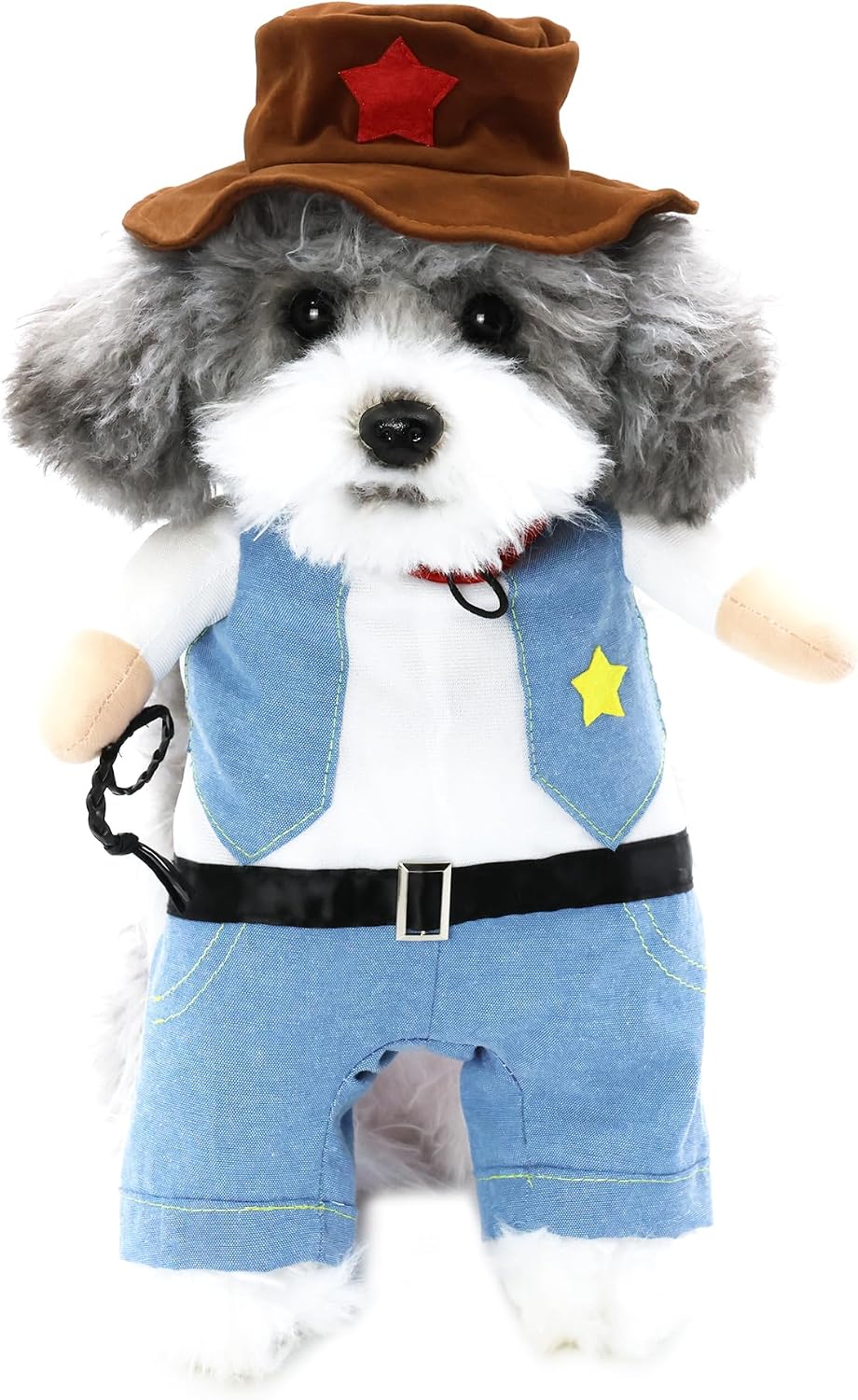 NACOCO Dog Cat Doctor Costume Pet Doctor Clothing Halloween Jeans Outfit Apparel (XS)