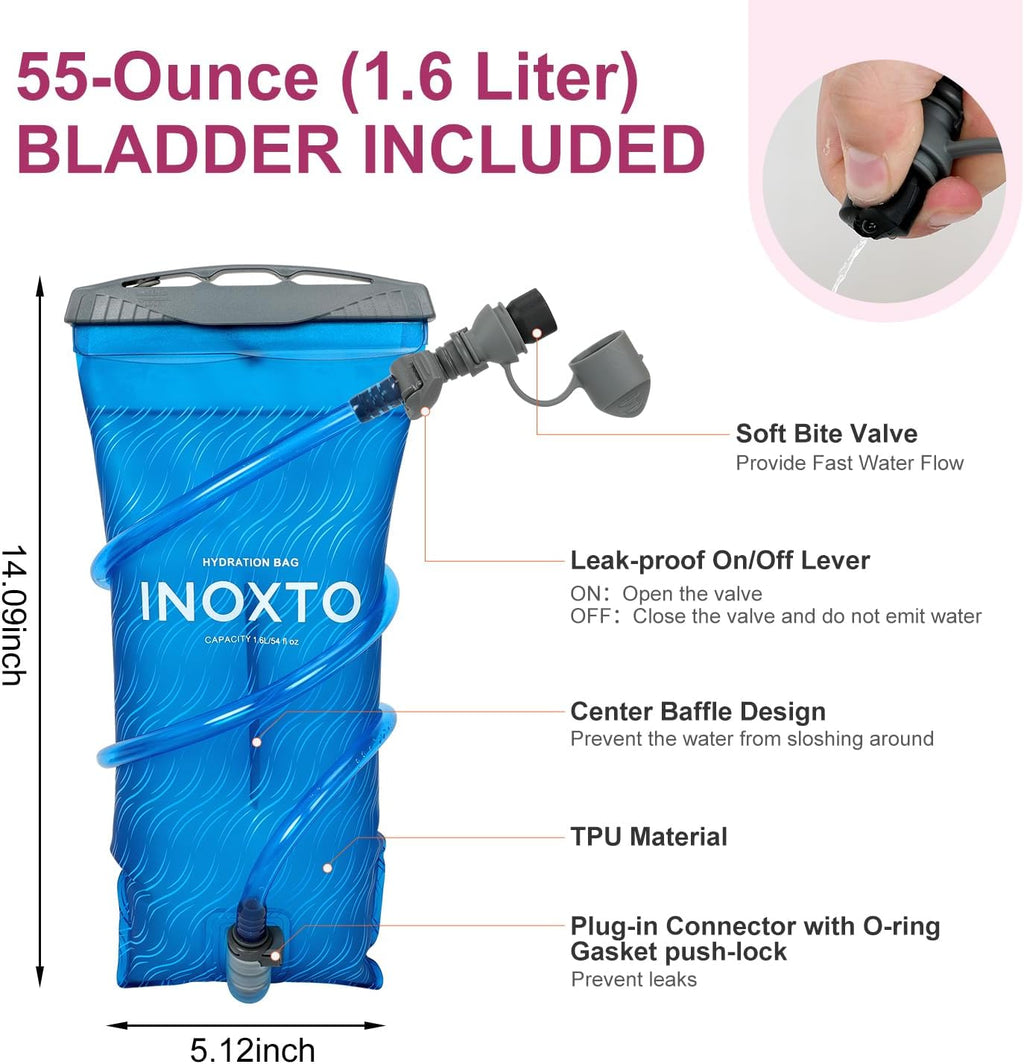 IX INOXTO Running Vest Hydration Backpack, Lightweight Running Backpack