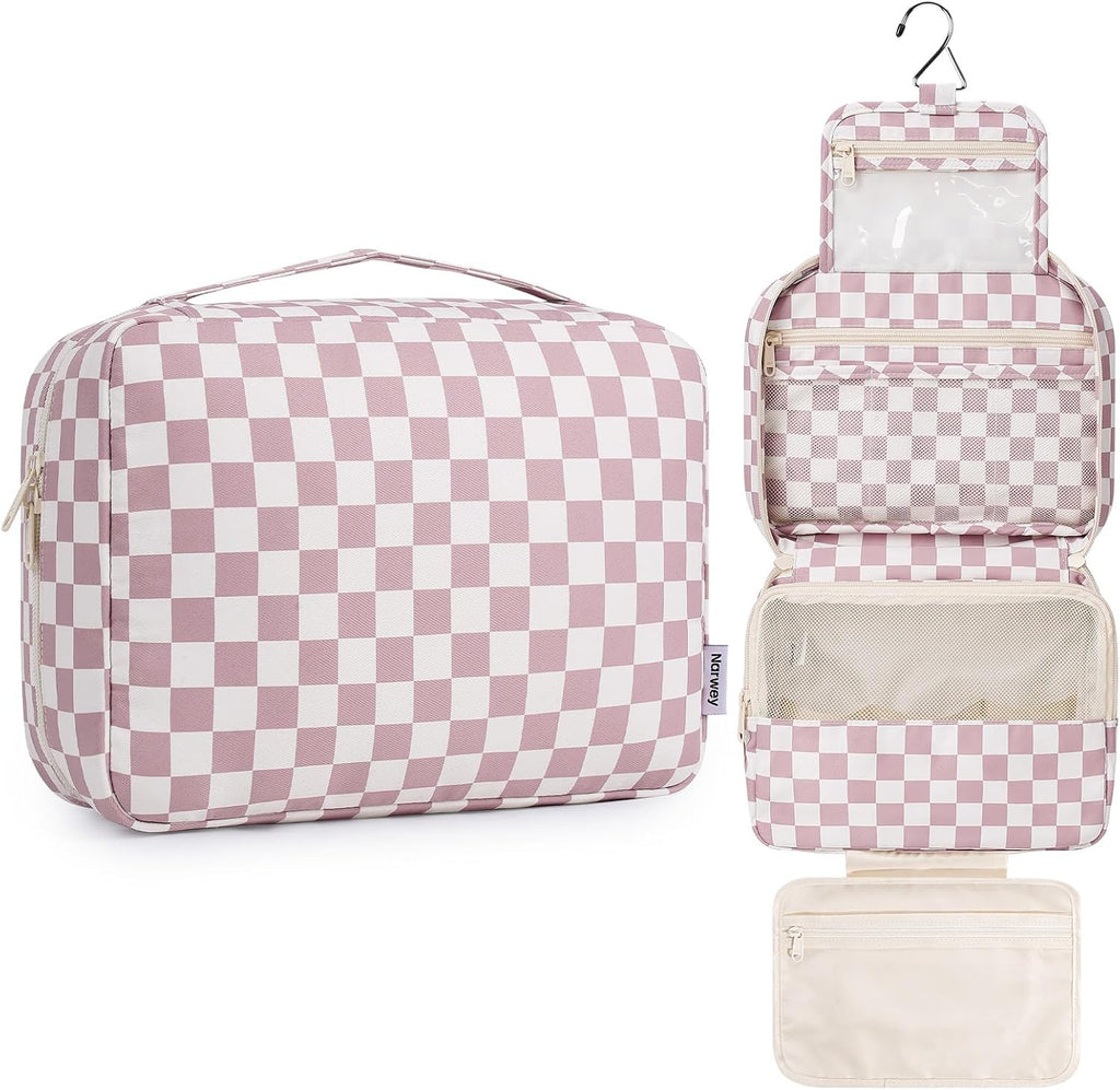 Narwey Hanging Travel Toiletry Bag for Women, Large Makeup Cosmetic Bag