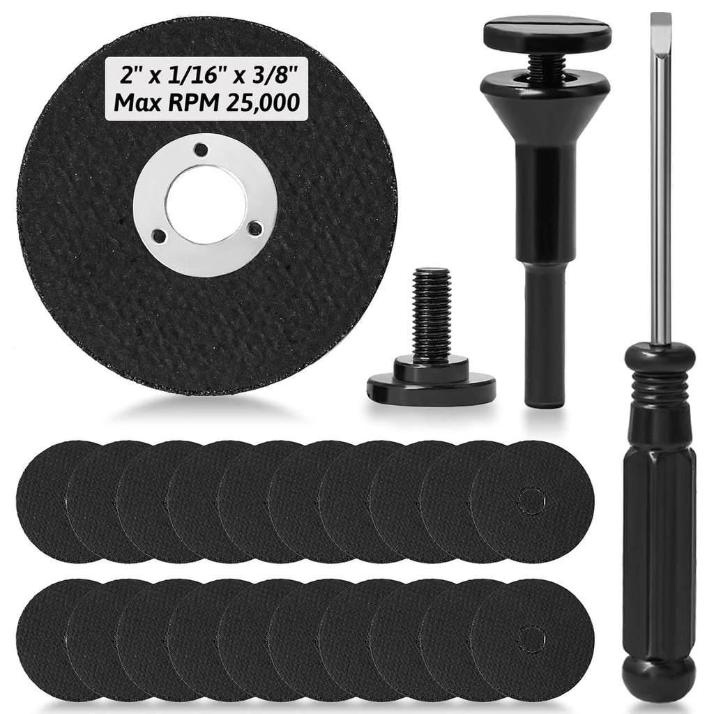 24Pcs 2 Inch Die Grinder Cut Off Wheel, 1/4" Arbor Accessories 3/8" Hole