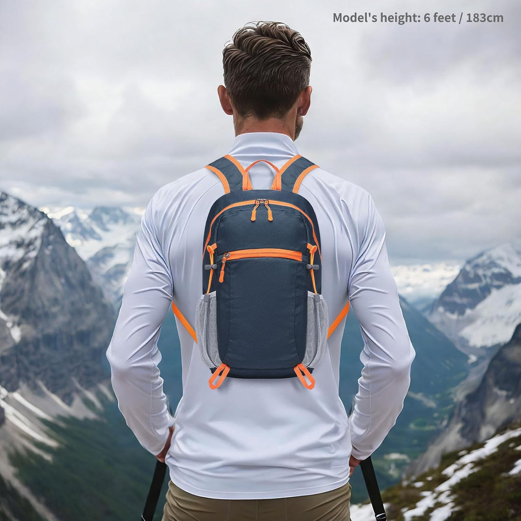 20L Small Hiking Backpack for Women Men Packable Daypack Dark Blue