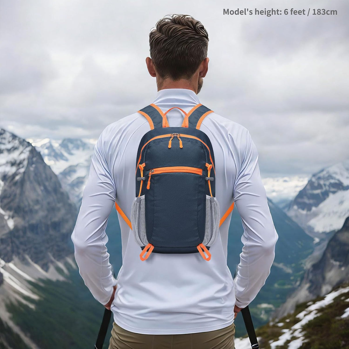 20L Small Hiking Backpack for Women Men Packable Daypack Dark Blue