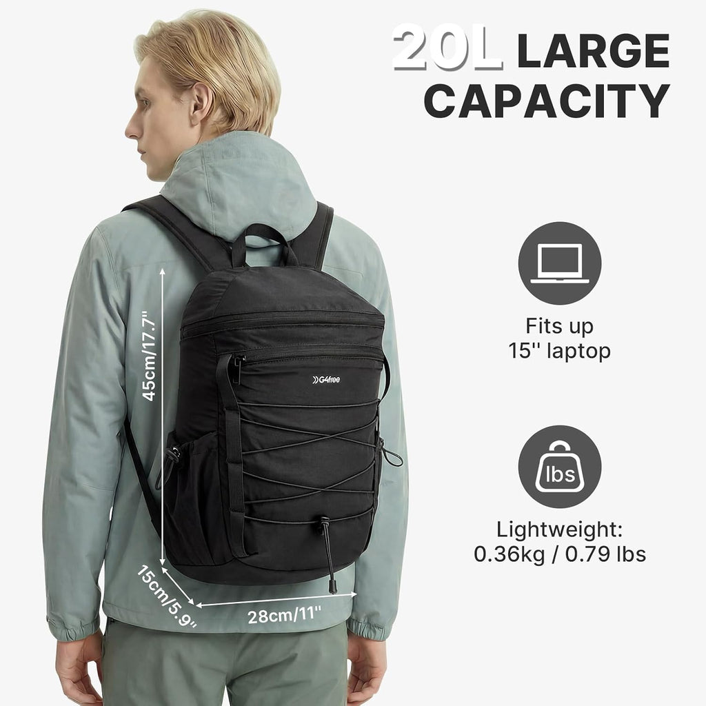 G4Free 20L Hiking Travel Backpack for Women Men