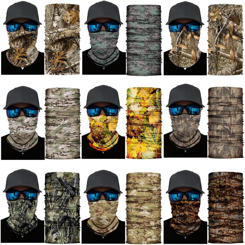 Neck Gaiter Mask,Bandana Gator Face Cover Mask Sun UV Protection,Neck Warmer Balaclava,Tube Face Scarf,Headband for Outdoor