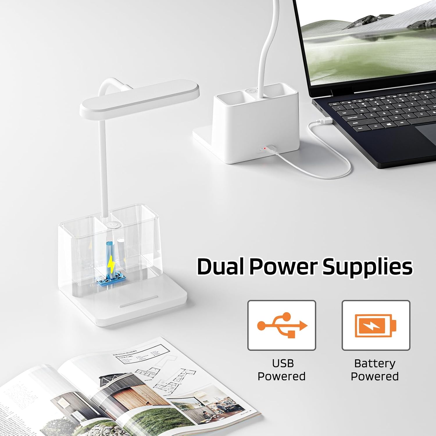 AXX Small Desk Lamp, Rechargeable Cute Table Light for Kids Teens