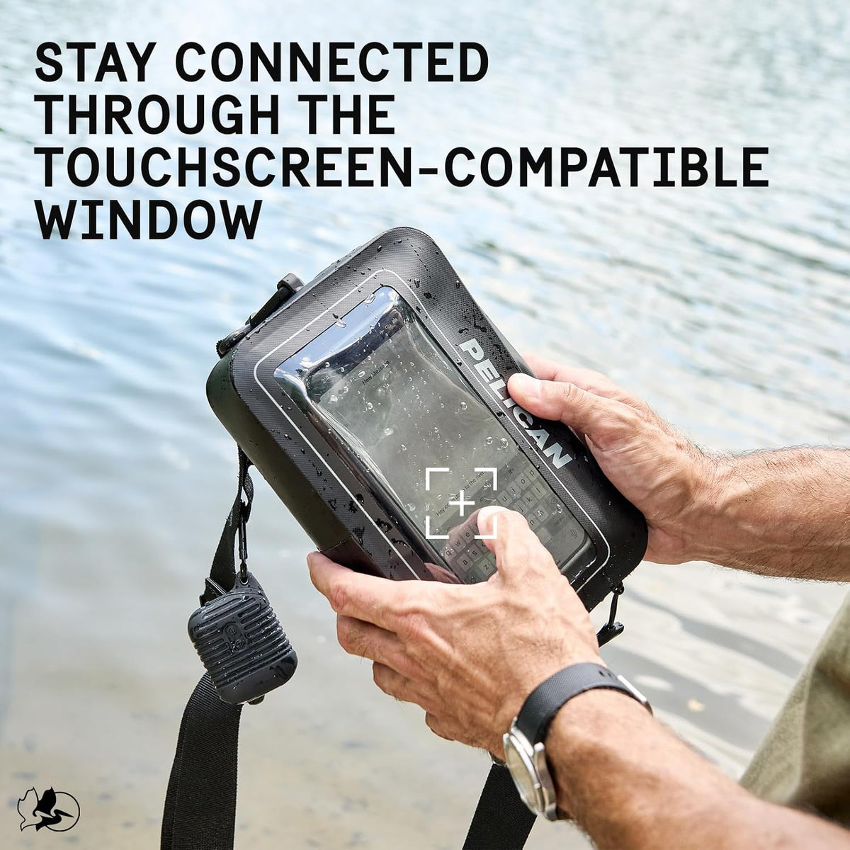 Pelican Marine Water-Resistant Sling Bag with Adjustable Strap (2L) - Black