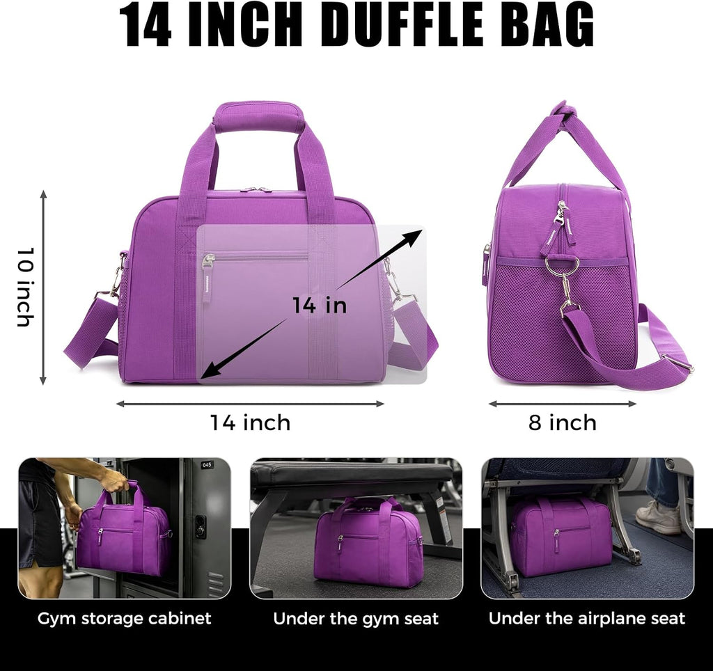 Searock 14-Inch Small Gym Bag for Men & Women, Mini Duffle Bag for Travel