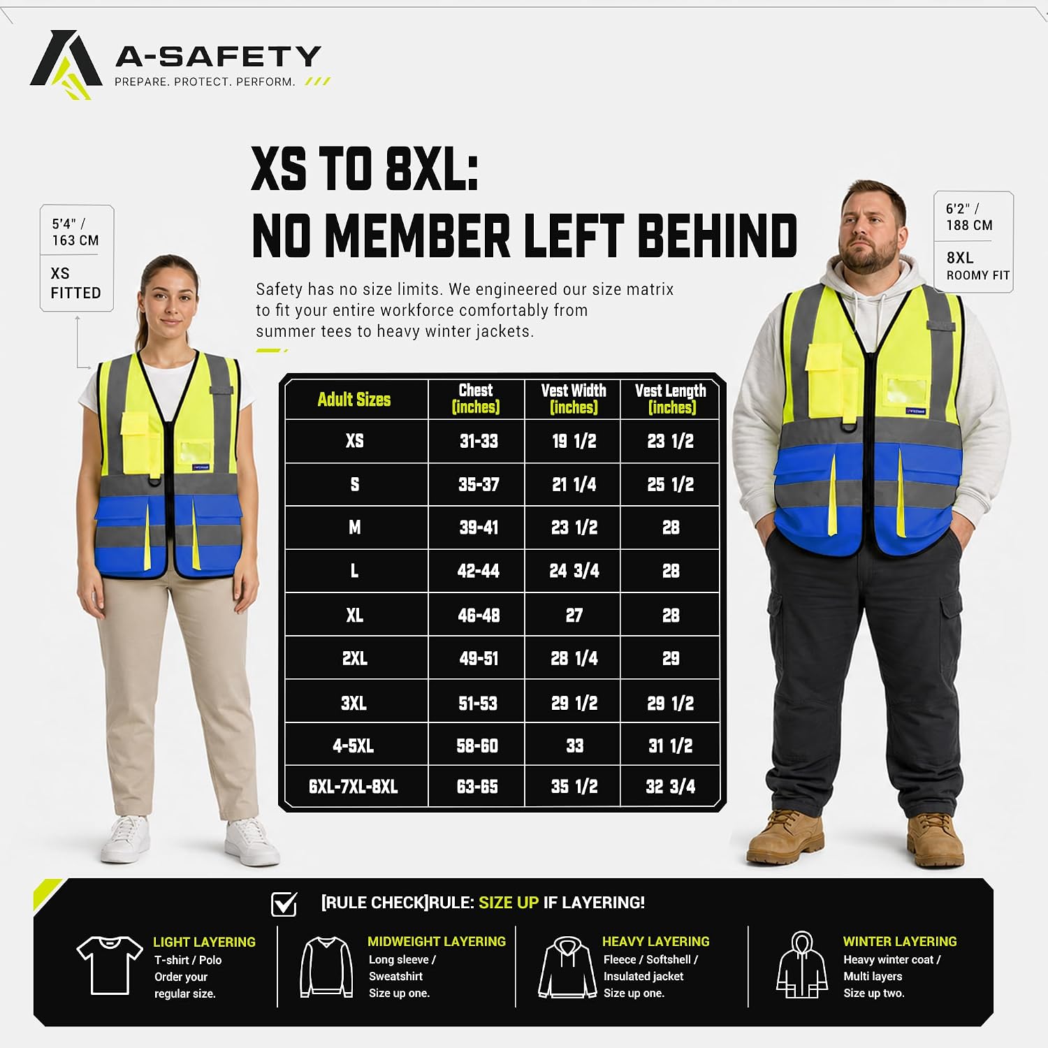 A-SAFETY High Visibility Reflective Safety Vest Customize Logo (XS-8XL)