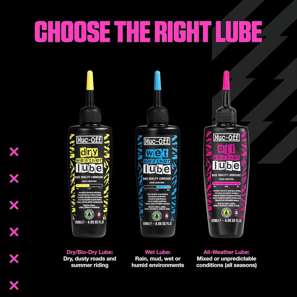Muc-Off Bio Dry Bike Chain Lube 4.06 fl oz - Wax-Based Formula for Smooth Gear Shifts