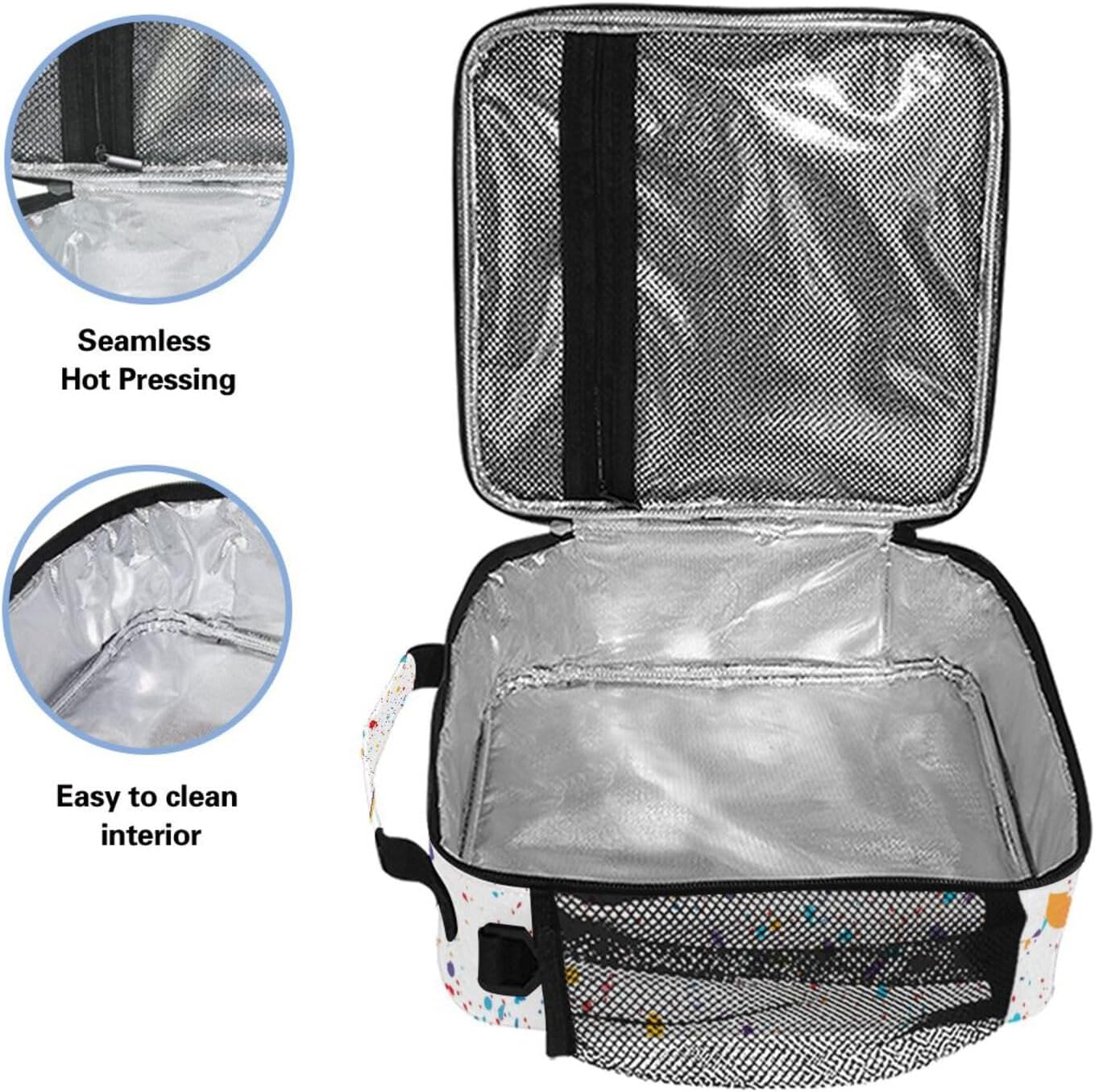 Baseballs Lunch Box Insulated Lunch Bag Cooler Tote Bag