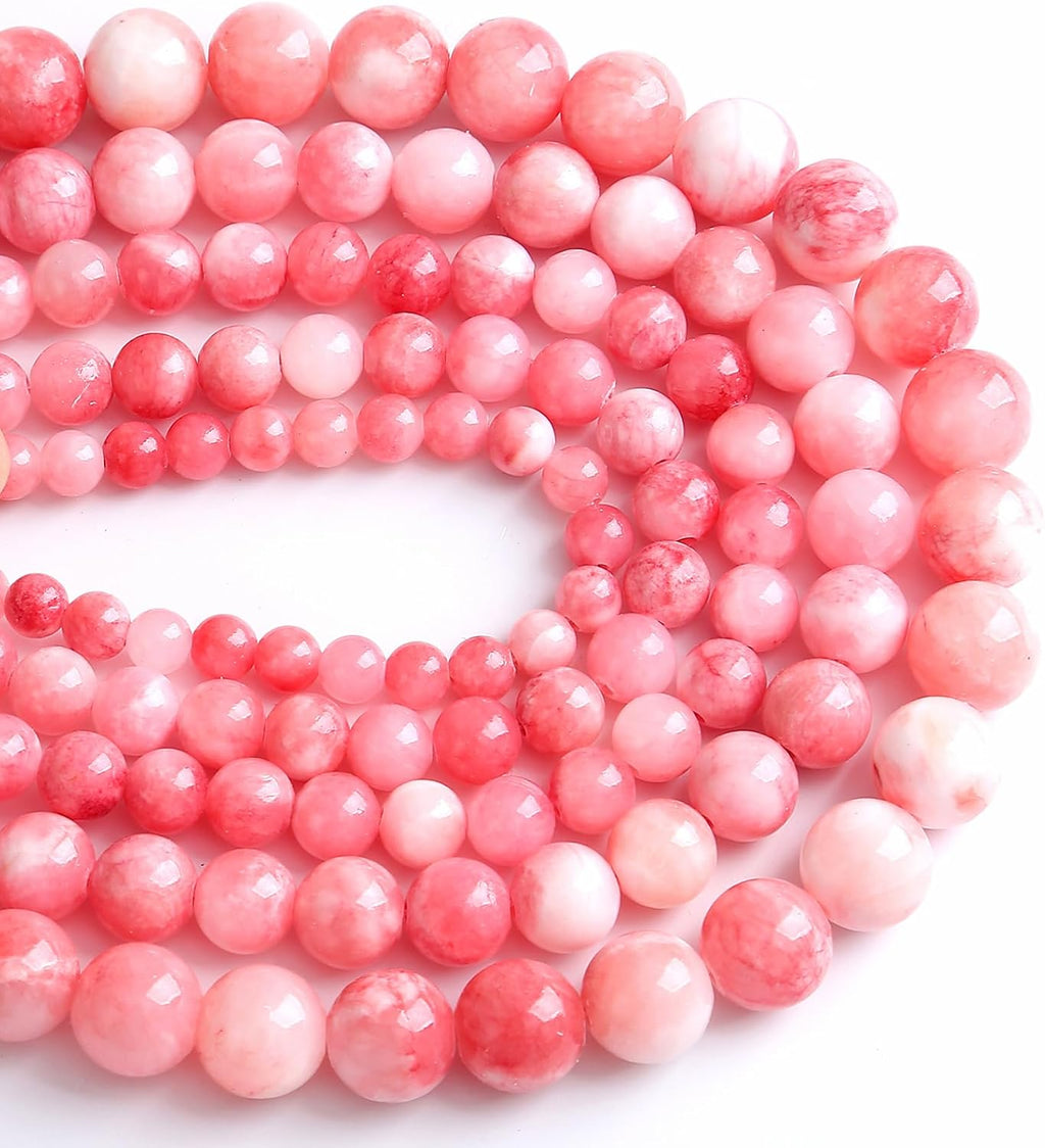 160PCS 4MM Pink Persian Jade Spacer Loose Beads for Jewelry Making DIY Bracelet Necklace 2 Strands