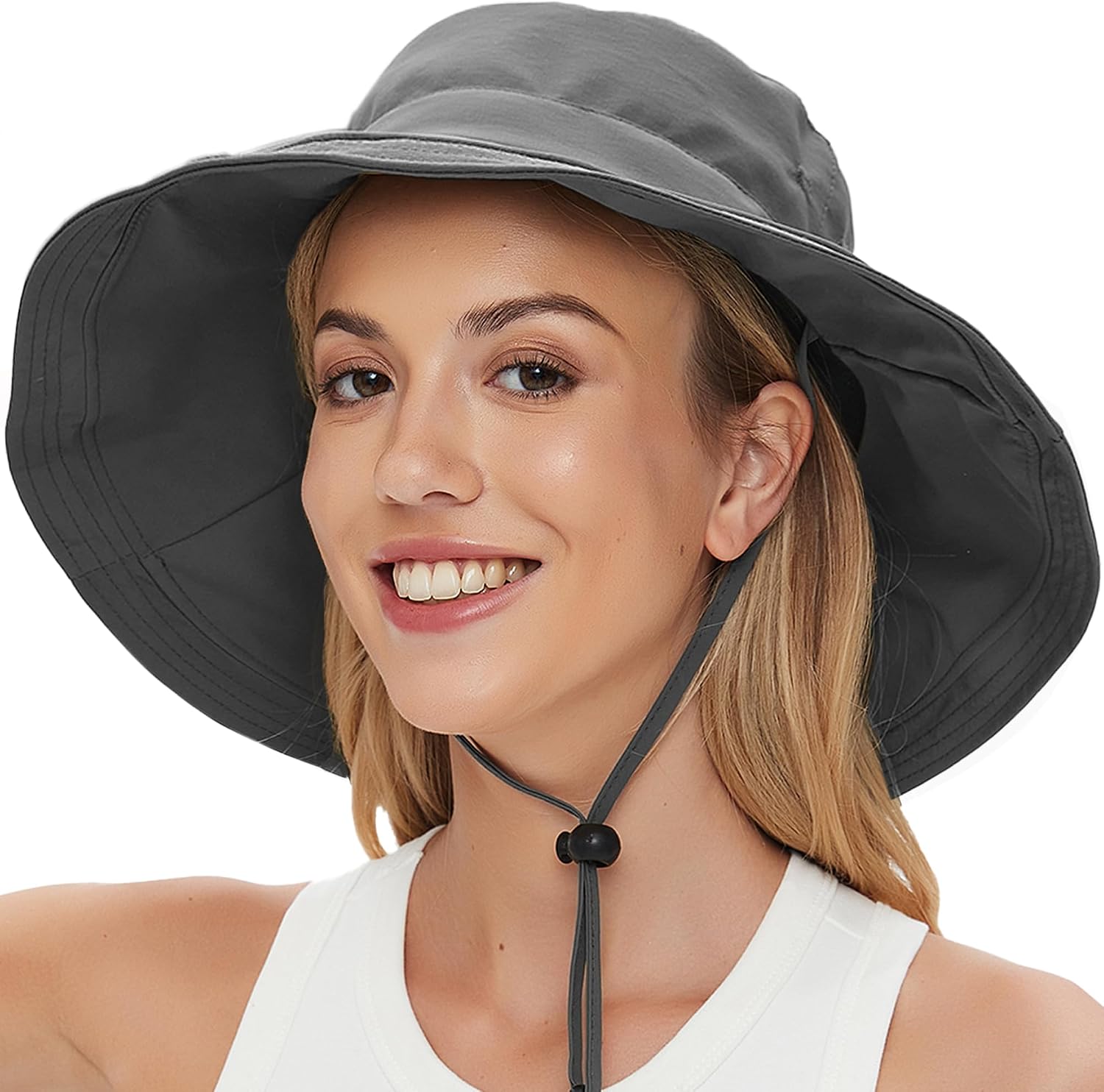 Sun Hats for Women UV Protection Wide Brim Hat with Ponytail Hole