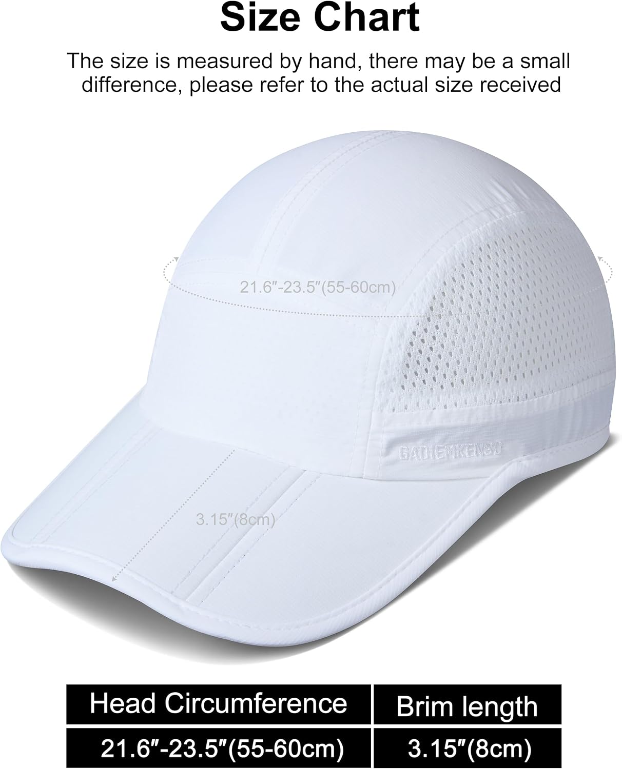 GADIEMKENSD Mens Folding Outdoor Hat Long Brim UPF 50+ Sun Protection