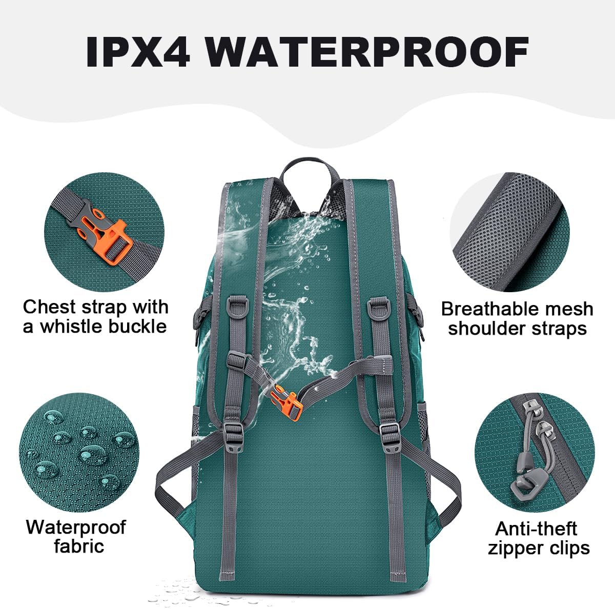 MIYCOO Ultralight Packable Backpack, 35L Waterproof Hiking Daypack