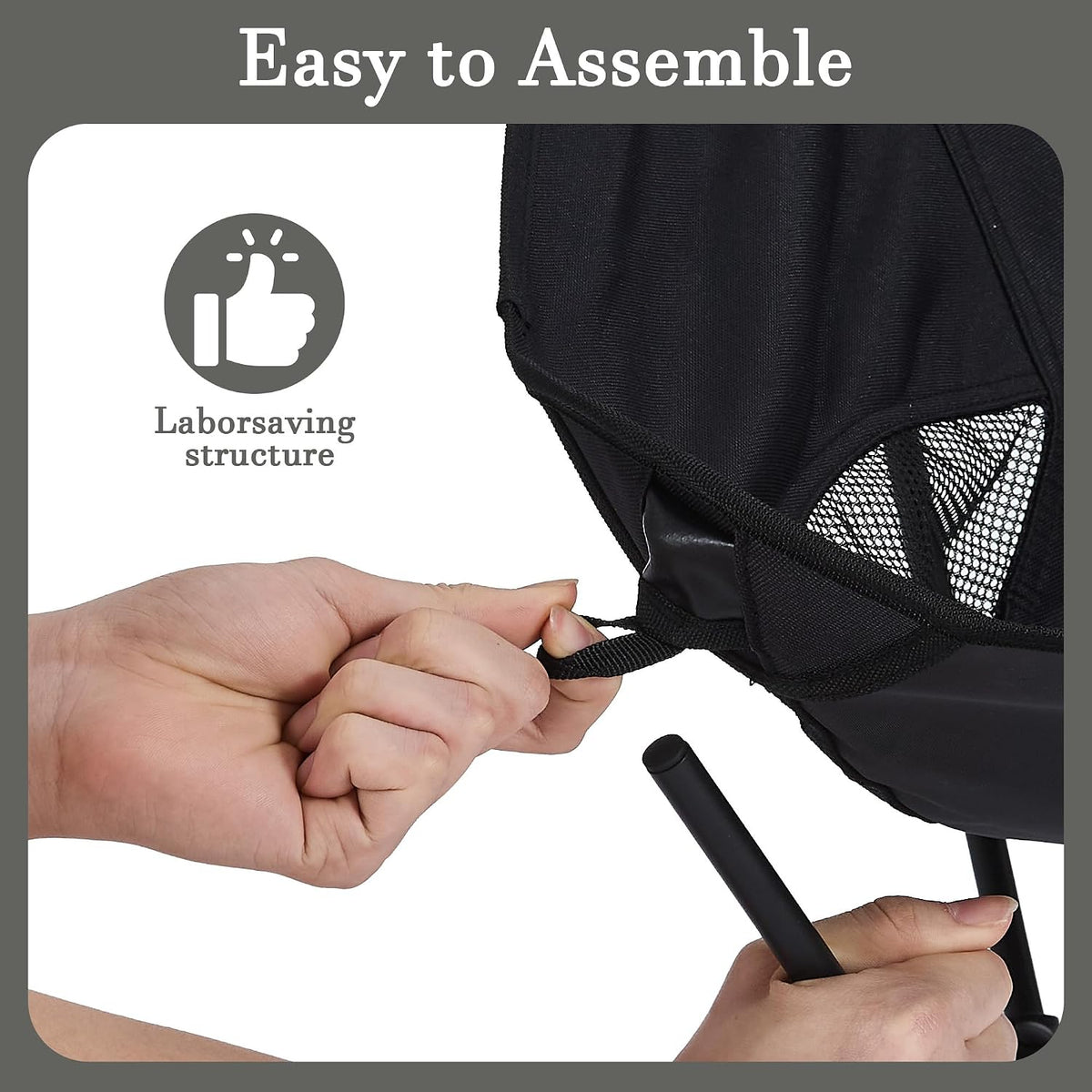 High Back Lightweight Folding Backpacking Camping Chair for Adults