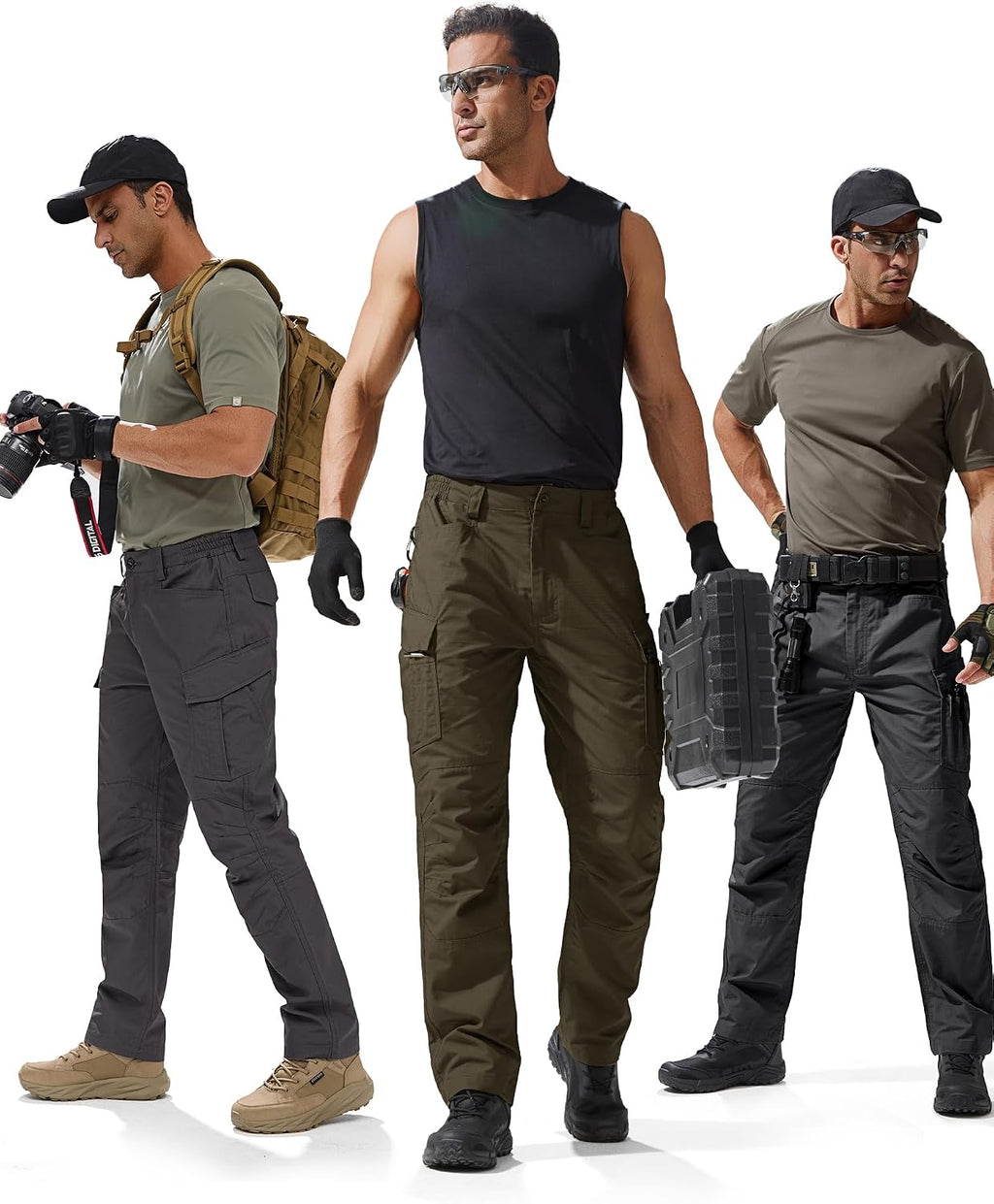 FREE SOLDIER Men's Tactical Pants Ripstop Work Cargo Hiking Pants