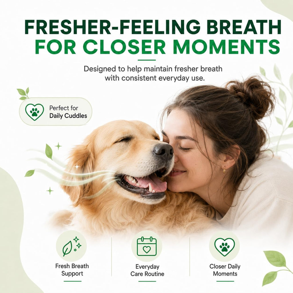 Milolabco Probiotic Spray for Dogs Teeth, Advanced Oral Care Spray with Probiotic Formula for Fresh Breath & Cleaner Teeth, Daily Dog Teeth Care Spray, No Brushing Needed
