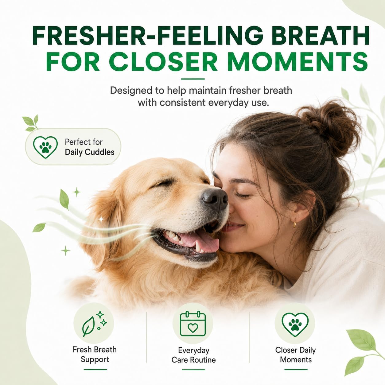 Milolabco Probiotic Spray for Dogs Teeth, Advanced Oral Care Spray with Probiotic Formula for Fresh Breath & Cleaner Teeth, Daily Dog Teeth Care Spray, No Brushing Needed