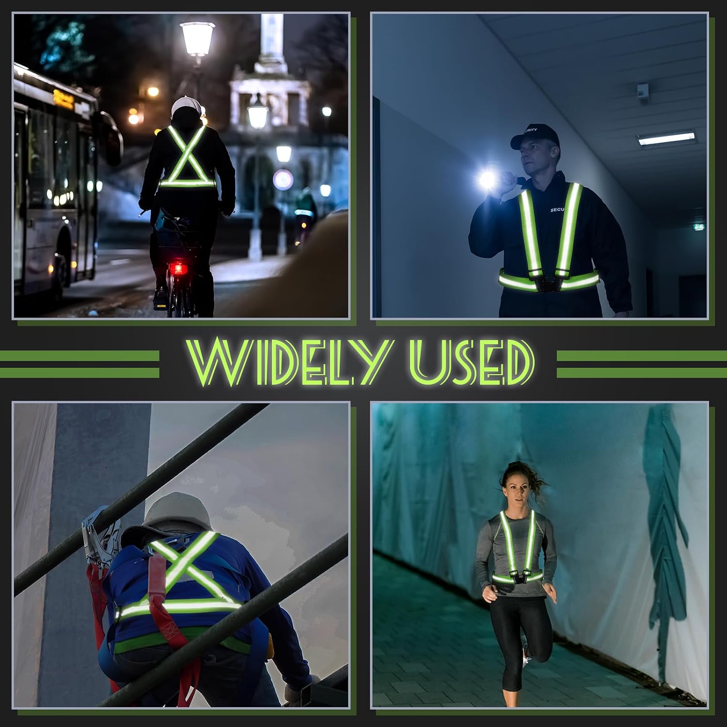 Hercicy Reflective Running Vests, Safety Vest Straps