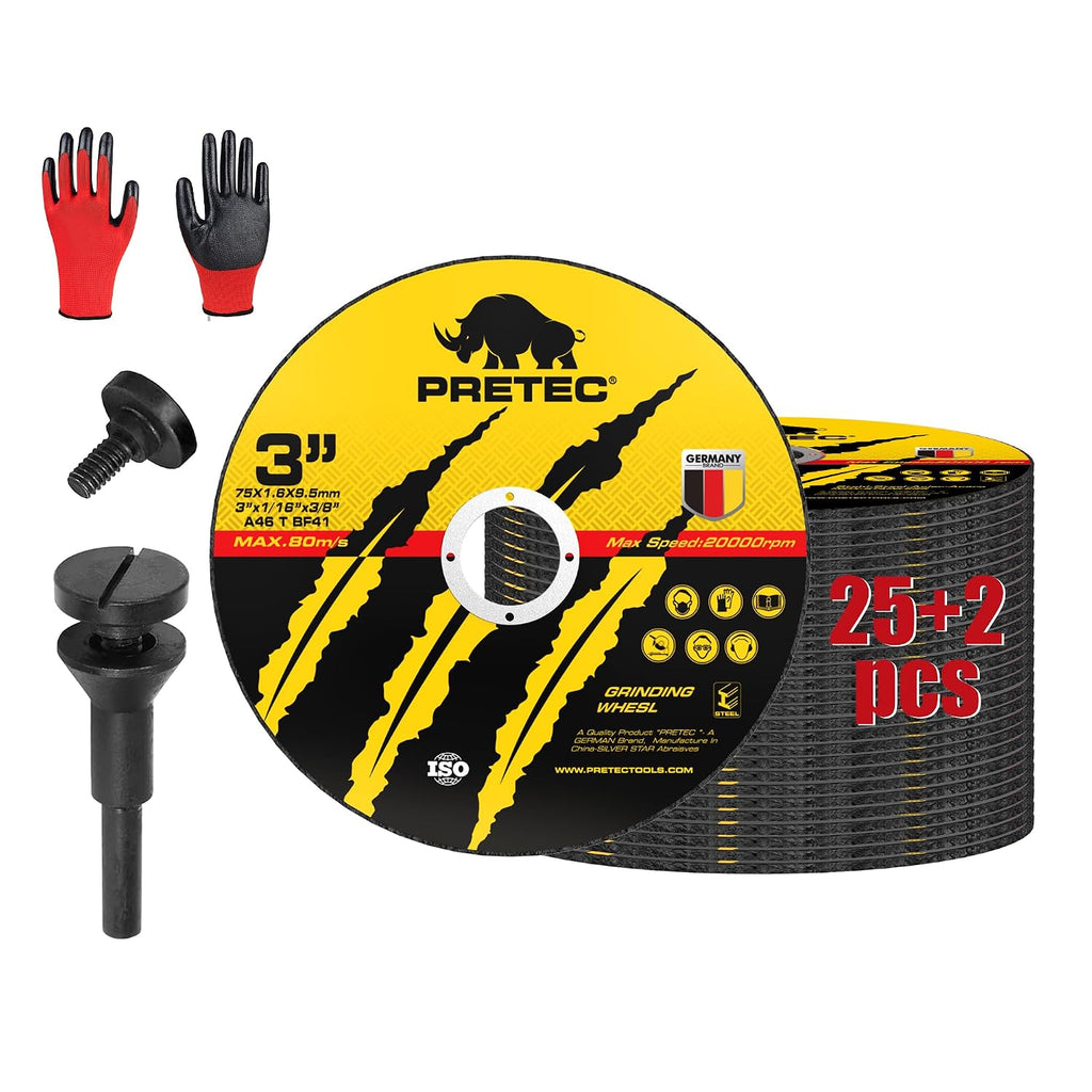 Cut Off Wheels 3 Inch, 27 Pack with Mandrel Kit for Die Grinder