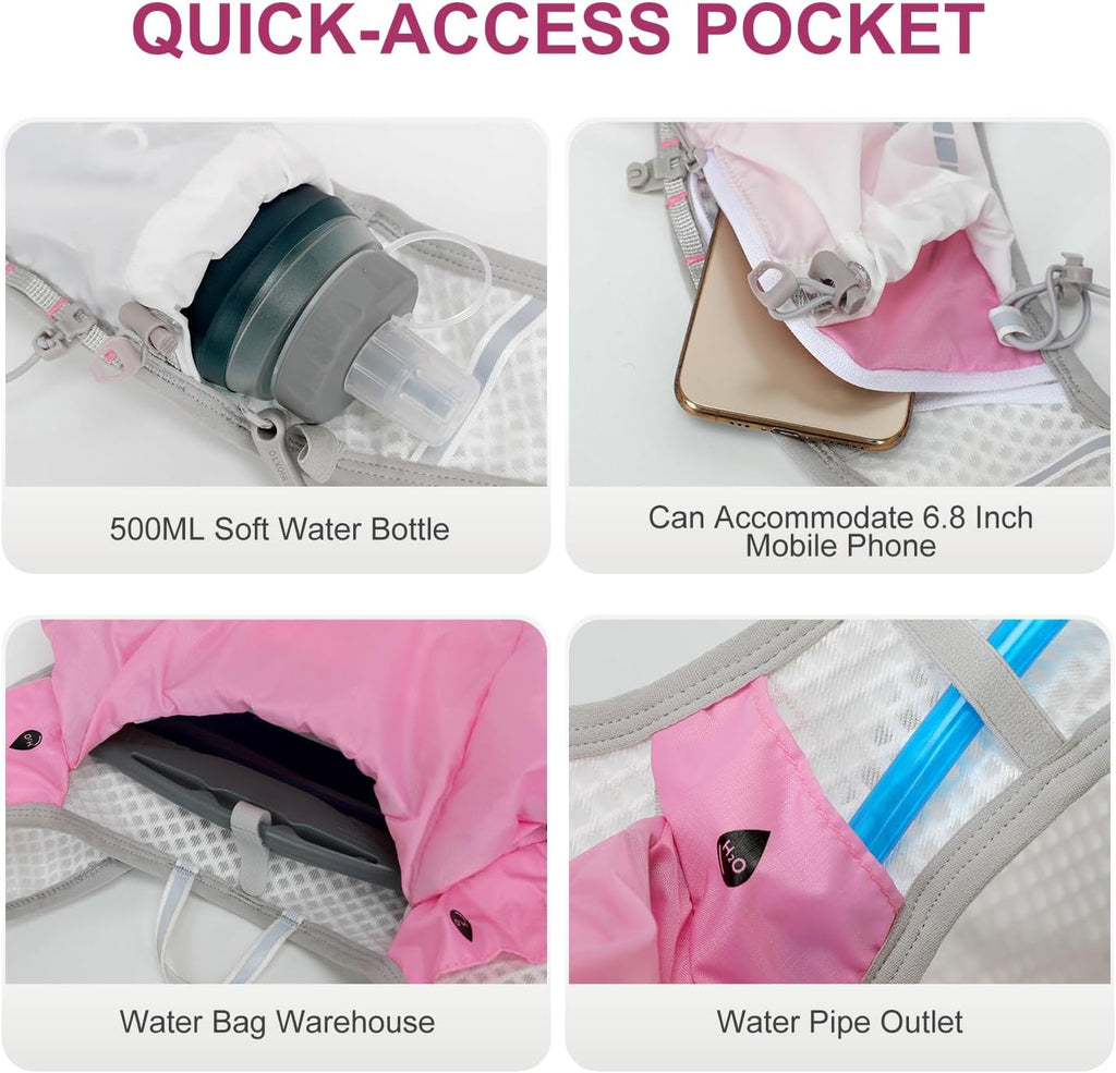 IX INOXTO Running Vest Hydration Backpack, Lightweight Running Backpack
