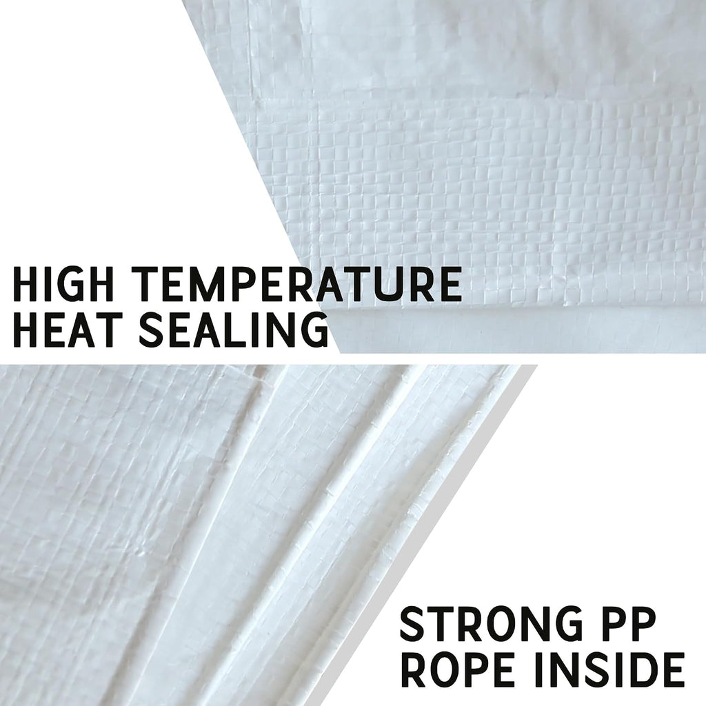 STARPYNG-5 Mil White 8x14 Feet Tarp-LightDuty Waterproof Tarpaulin-Waterproof, UV Resistant, Rip and Tear Resistant, Poly Tarpaulin with Reinforced Edges for Cover