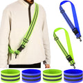 Saintrygo 6 Pcs Reflective Sash for Walking at Night Reflective Strap Arm Band High Visibility Belt Safety Ankle Strap for Visibility Vest Clothing Running Gear