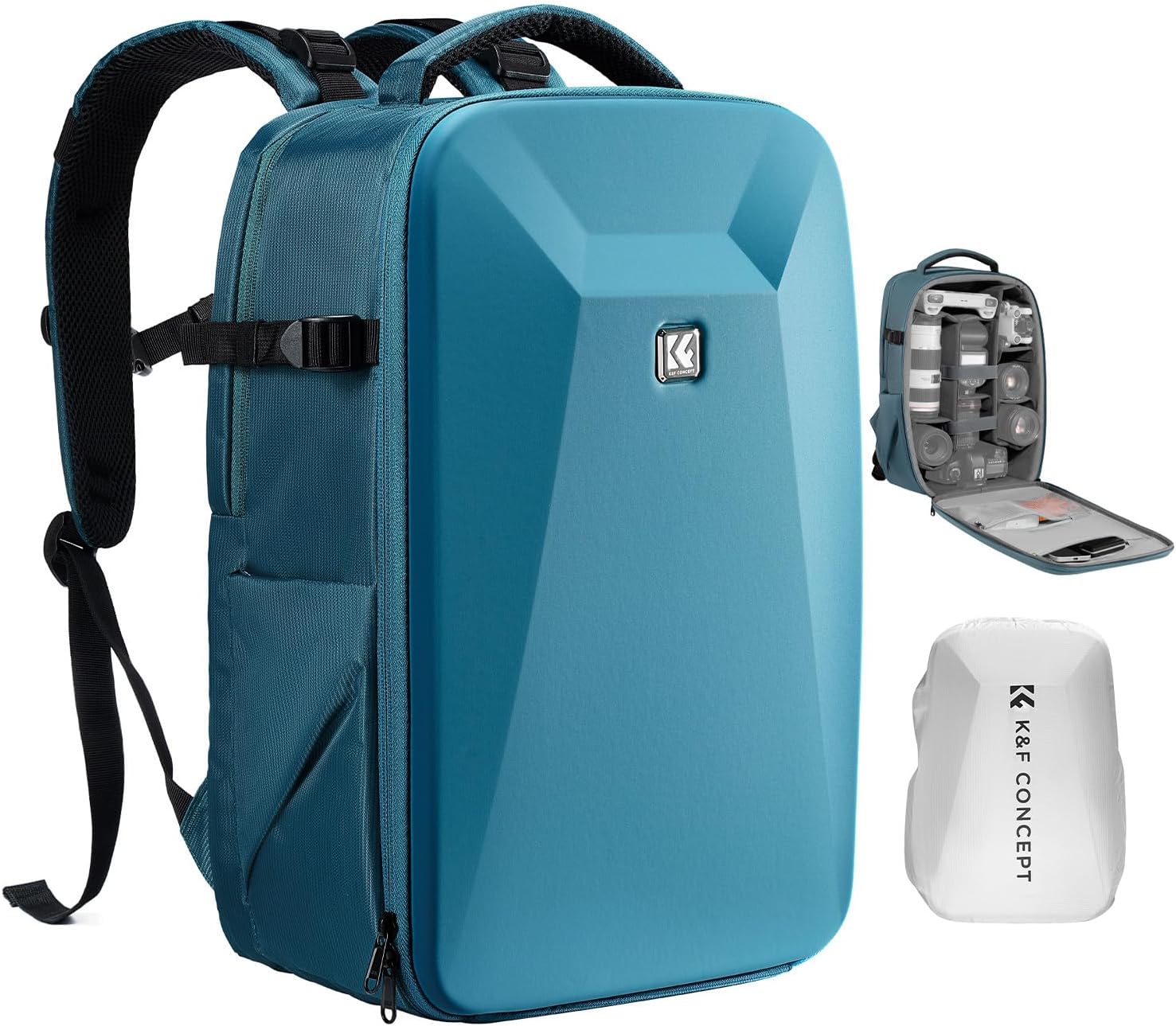 K&F CONCEPT Camera Backpack,Hardshell Photography DSLR Camera Bag